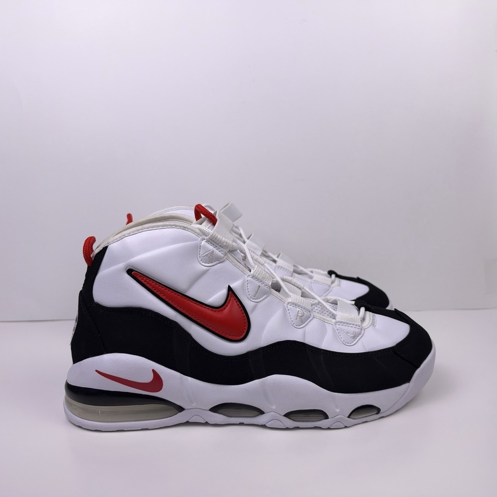 Nike Air Max Uptempo Basketball Sneakers Men's Size 13 White Black CK0892-101)